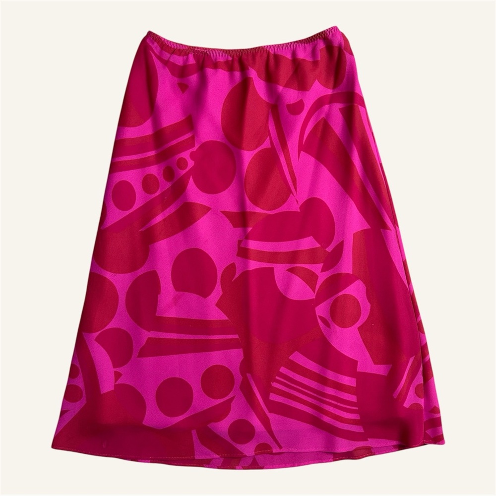 The Limited Bold Pink Y2K Abstract Skirt